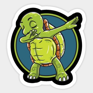 Funny dabbing turtle shirt perfect gift for men women kids Sticker